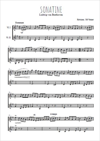 Téléchargez la partition de Sonatine. 2. Romanze